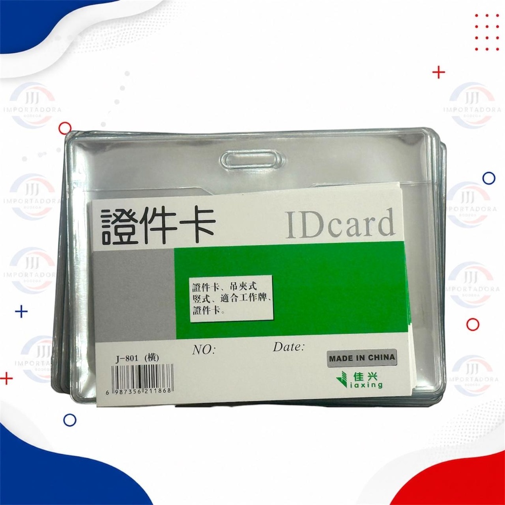 PORTA CARNET PLASTICO 54*86MM X20UND 