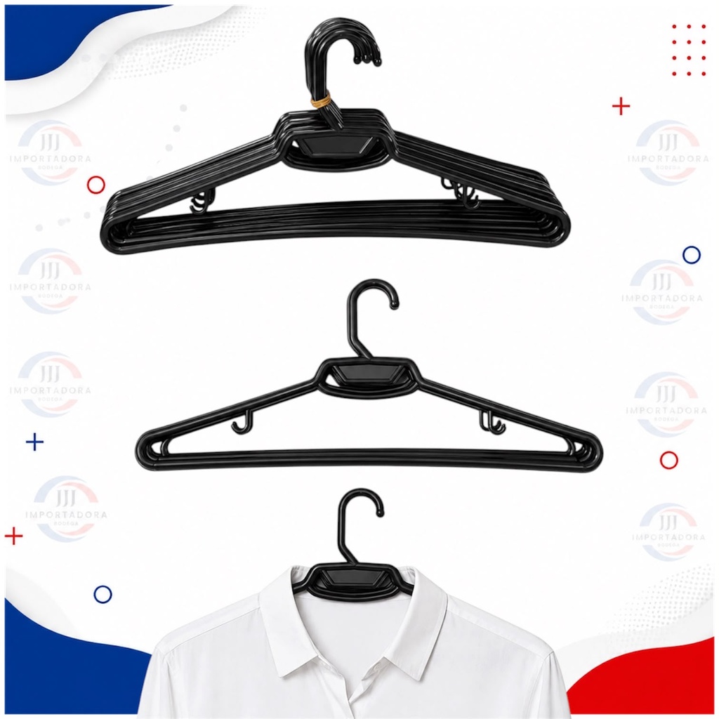 GANCHO ROPA DELGADO PQ X10und