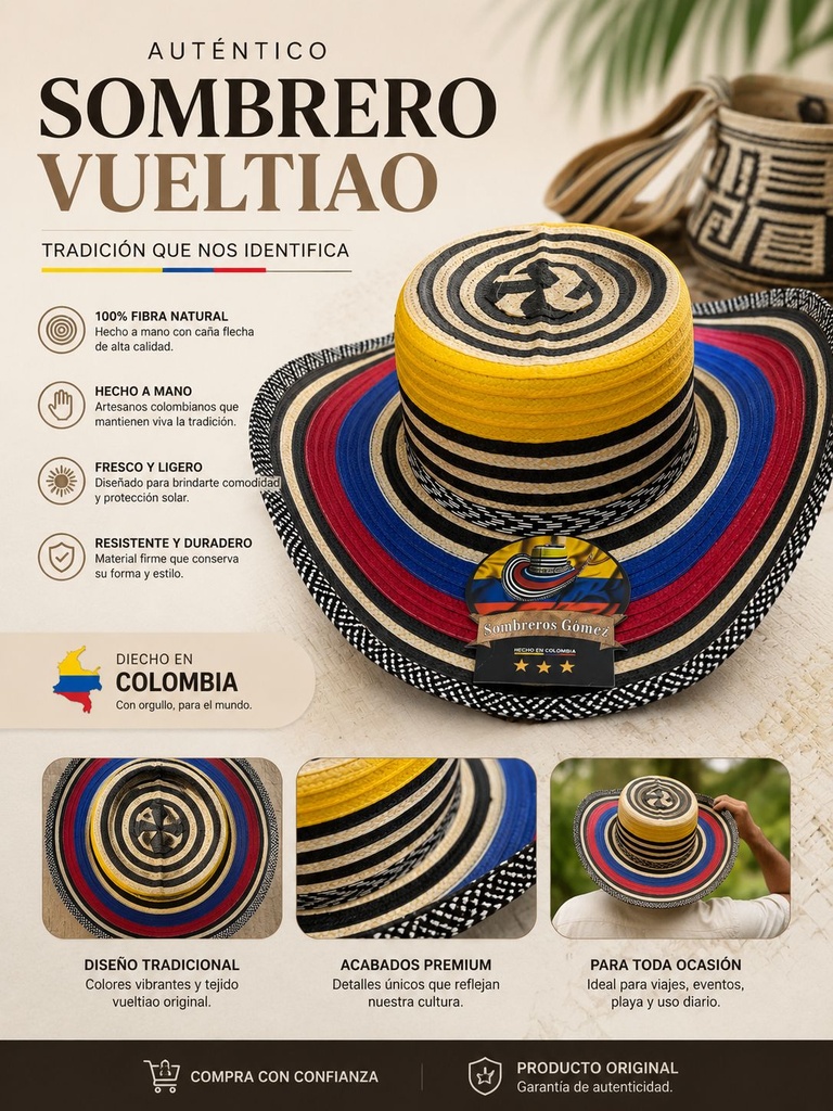 SOMBRERO COLOMBIA VUELTIAO