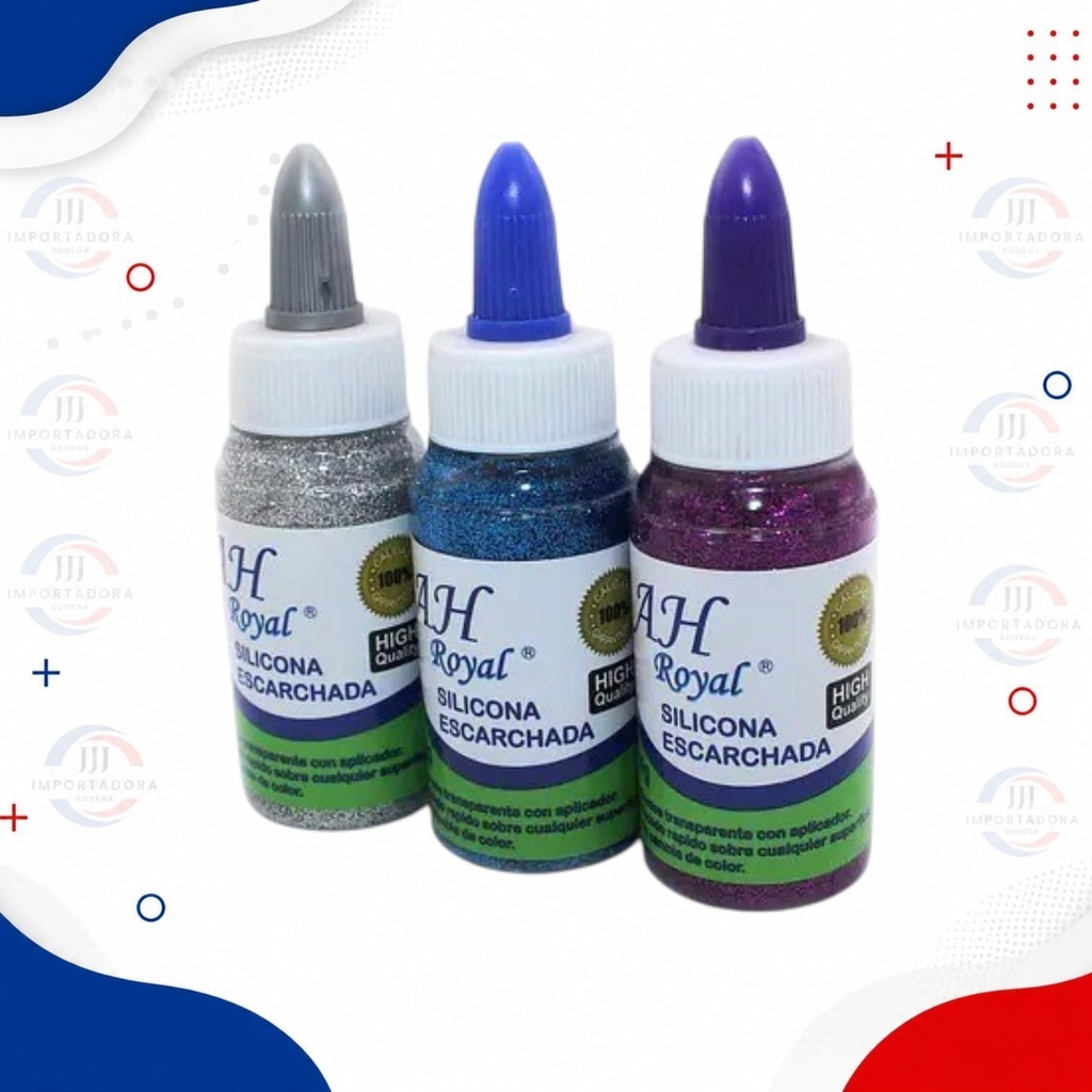 SILICONA LIQUIDA ESCARCHADA AH ROYAL X50gr SURTIDA