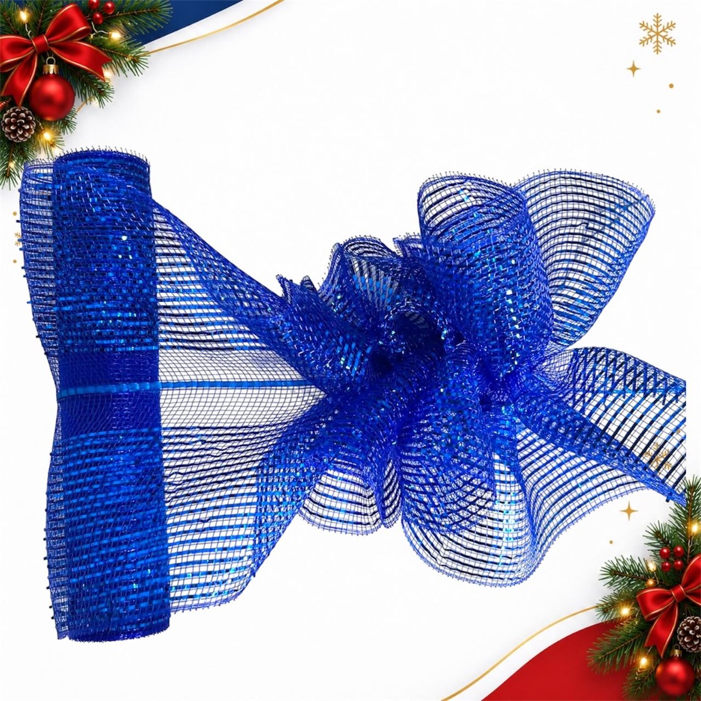 MALLA MOÑO MAGICO 26CM*4.5M AZUL REY 