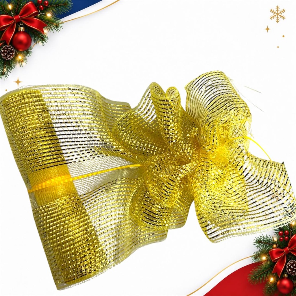 MALLA MOÑO MAGICO 26CM*4.5M AMARILLO