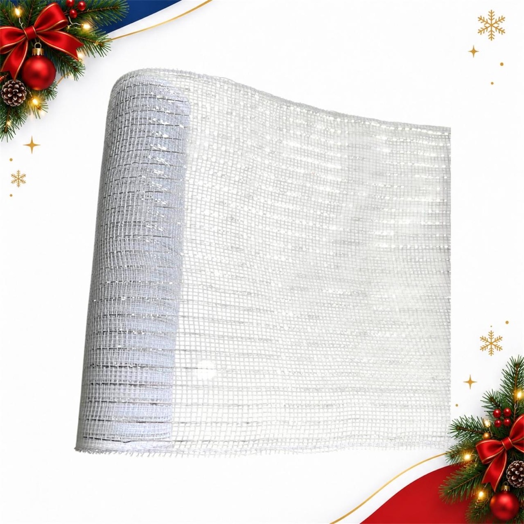 MALLA ESPEJO 26CM*4.5M BLANCA