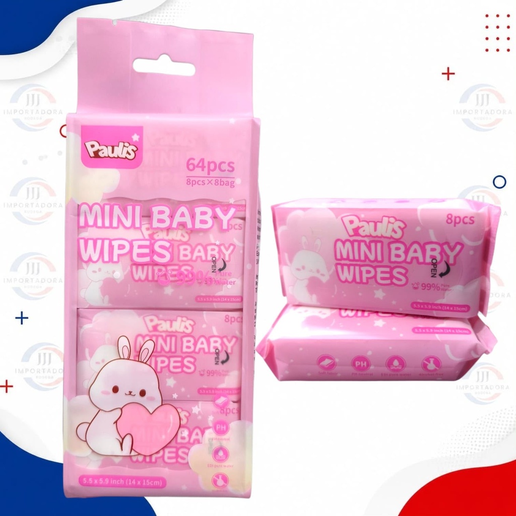 PAÑITO MINI BABY CONEJO 8PQ X 8UND 