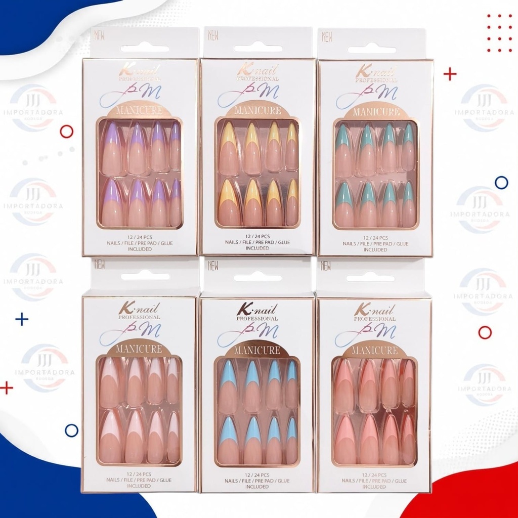 K-NAIL UÑAS STILETTO FRANCES CAJA X12und