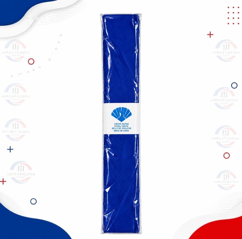 PAPEL CREPE AZUL OSCURO ECO X10und