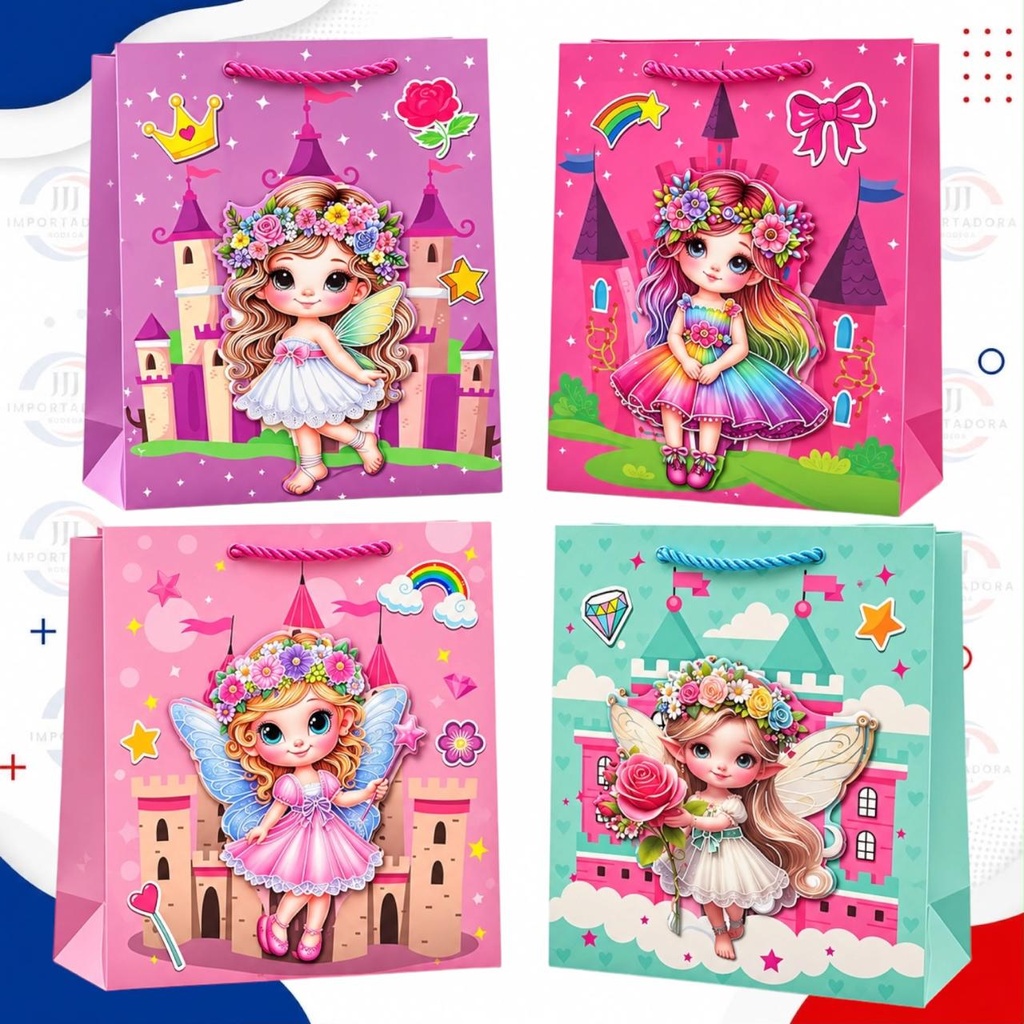 BOLSA DE REGALO 3D T.L  40*30*12CM HADA 