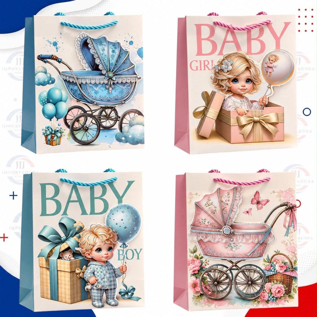 BOLSA DE REGALO 3D T.L  40*30*12CM BEBE C-R