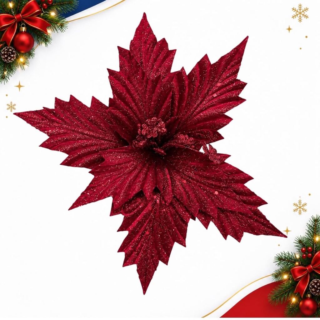 FLOR NAVIDAD VINOTINTO 29CM 