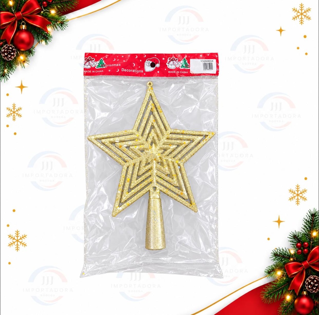 DECORACION NAVIDAD ESTRELLA 15*18CM
