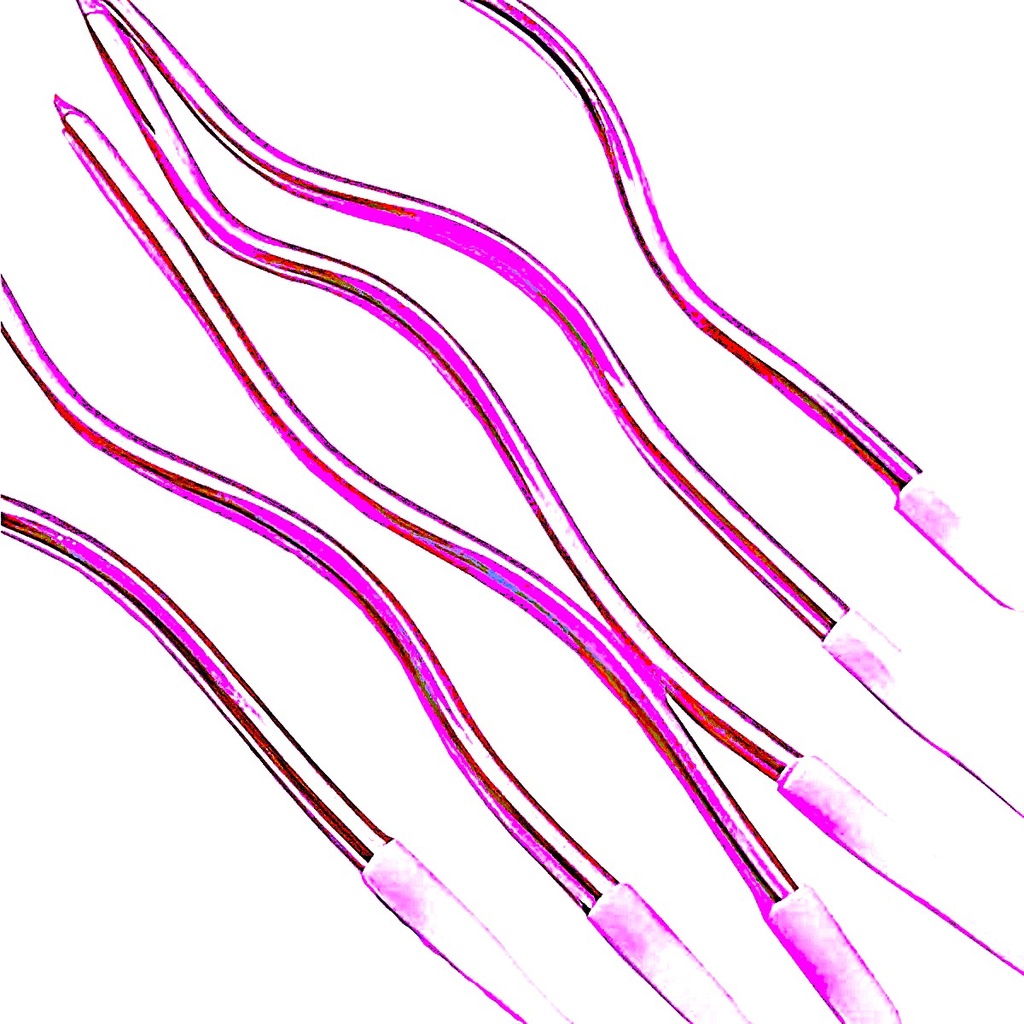 VELA CURVA METALIZADA X 12 PCS FUCSIA