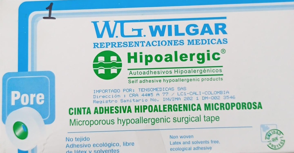 WILGAR MICROPORE 1 CAJA x12und