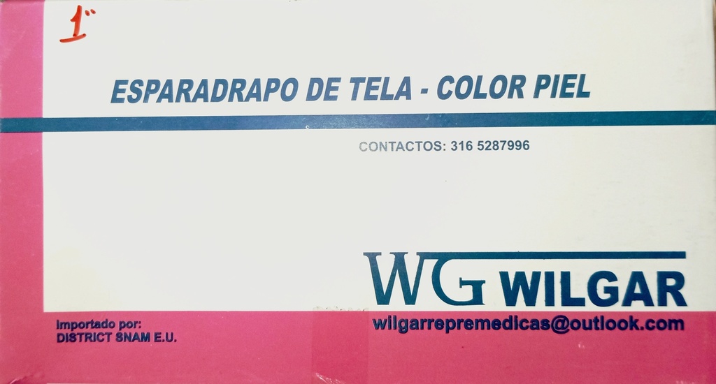 WILGAR ESPARADRAPO 1M CAJA x12und