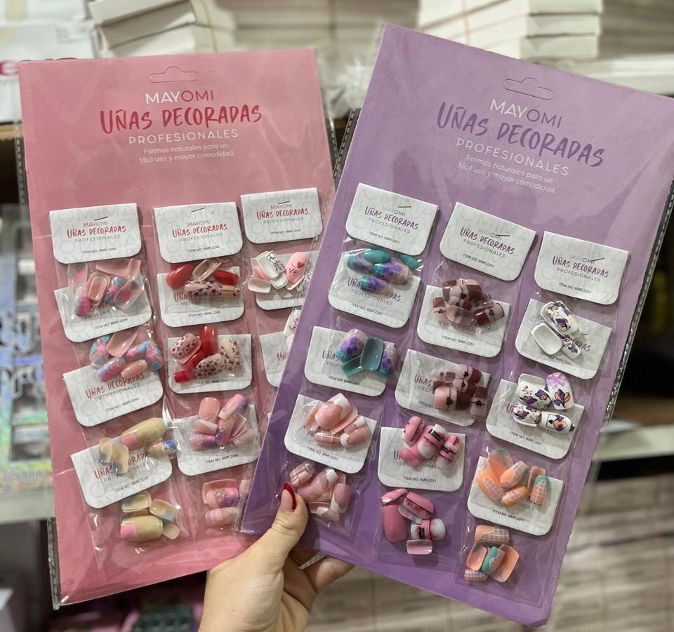 MAYOMI UÑAS DECORADAS CUADRADA CARTON X12pq