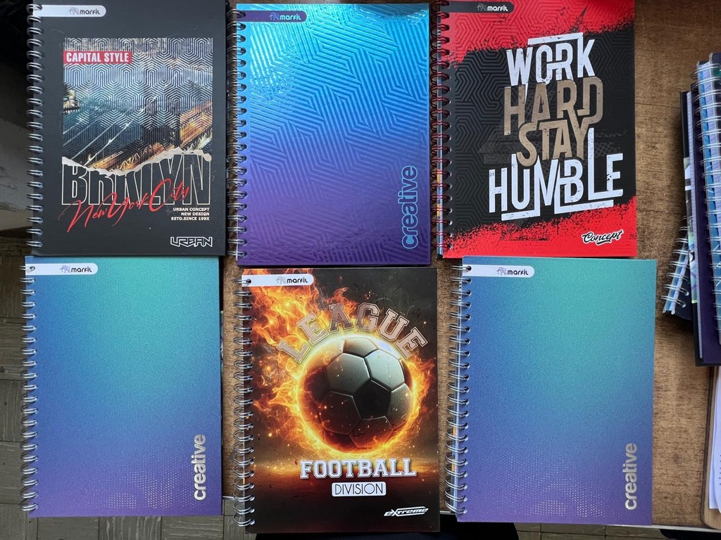 CUADERNO ACADEMICO PASTA DURA CUADRO HOMBRE MARFIL 