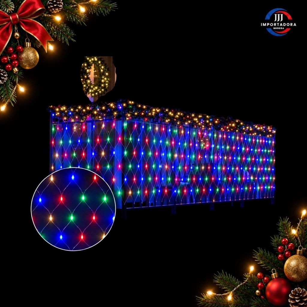 MALLA BALCON 4M*50CM 96LED EN CAJA LUZ MULTICOLOR 