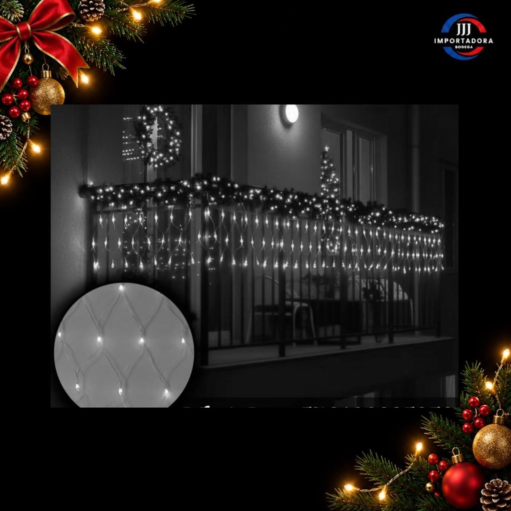 MALLA BALCON 4M*0.5M 96LED EN CAJA LUZ BLANCA 