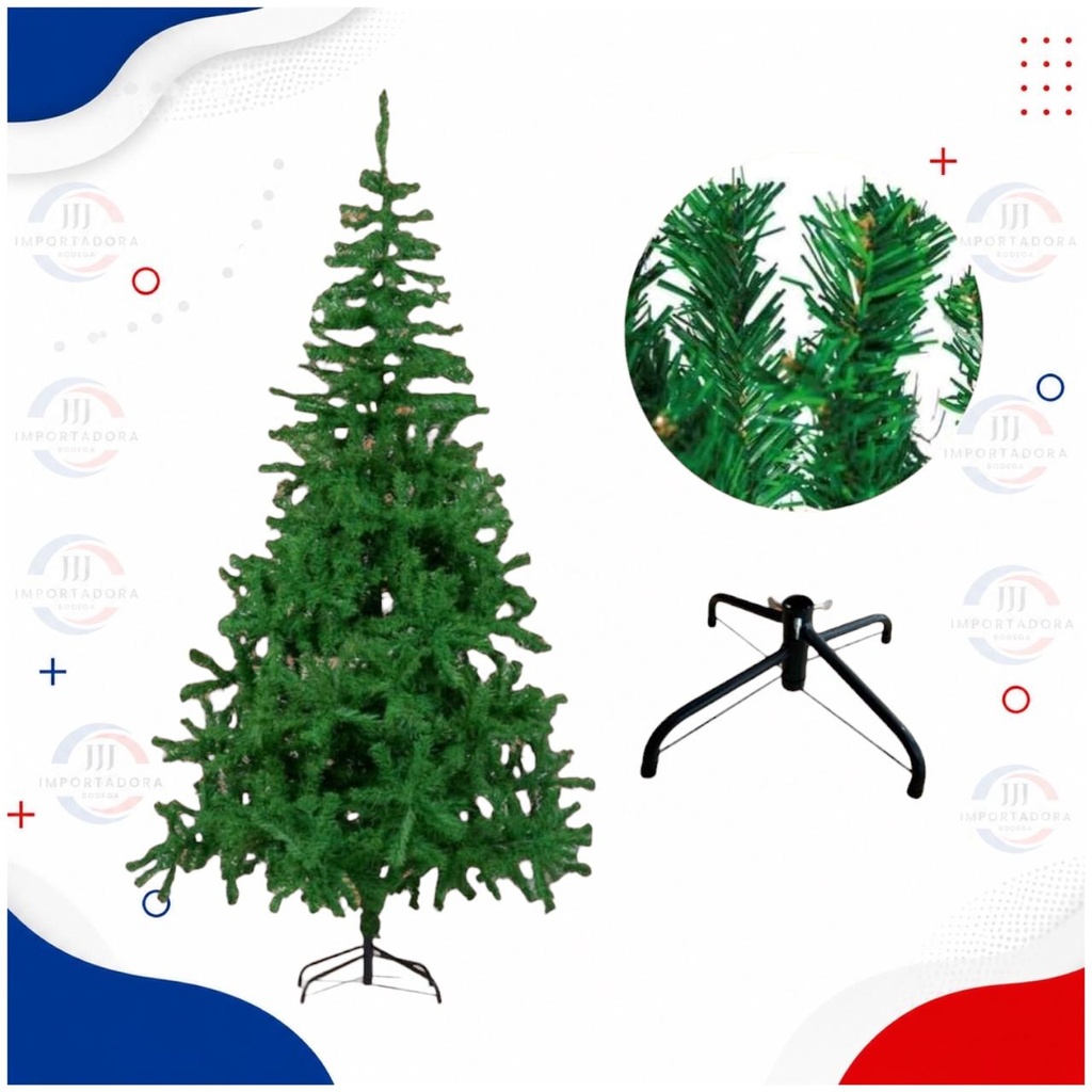 ARBOL 210M 450 RAMAS PATA METAL VERDE Y BLANCO