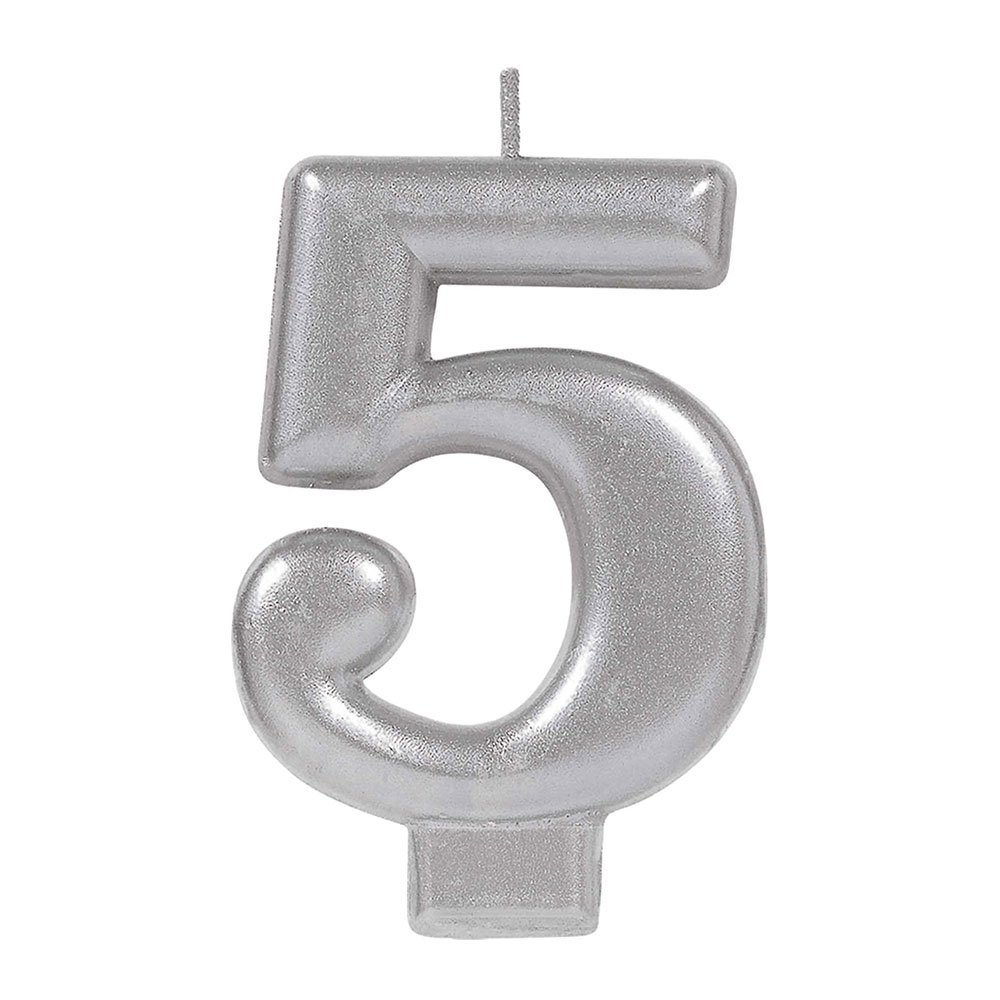 VELA PASTEL PLATA # 5