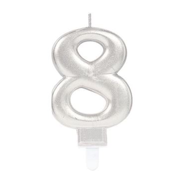 VELA PASTEL PLATA # 8