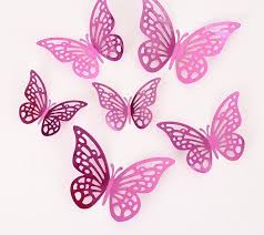 MARIPOSA 3D CON IMAN FUCSIA