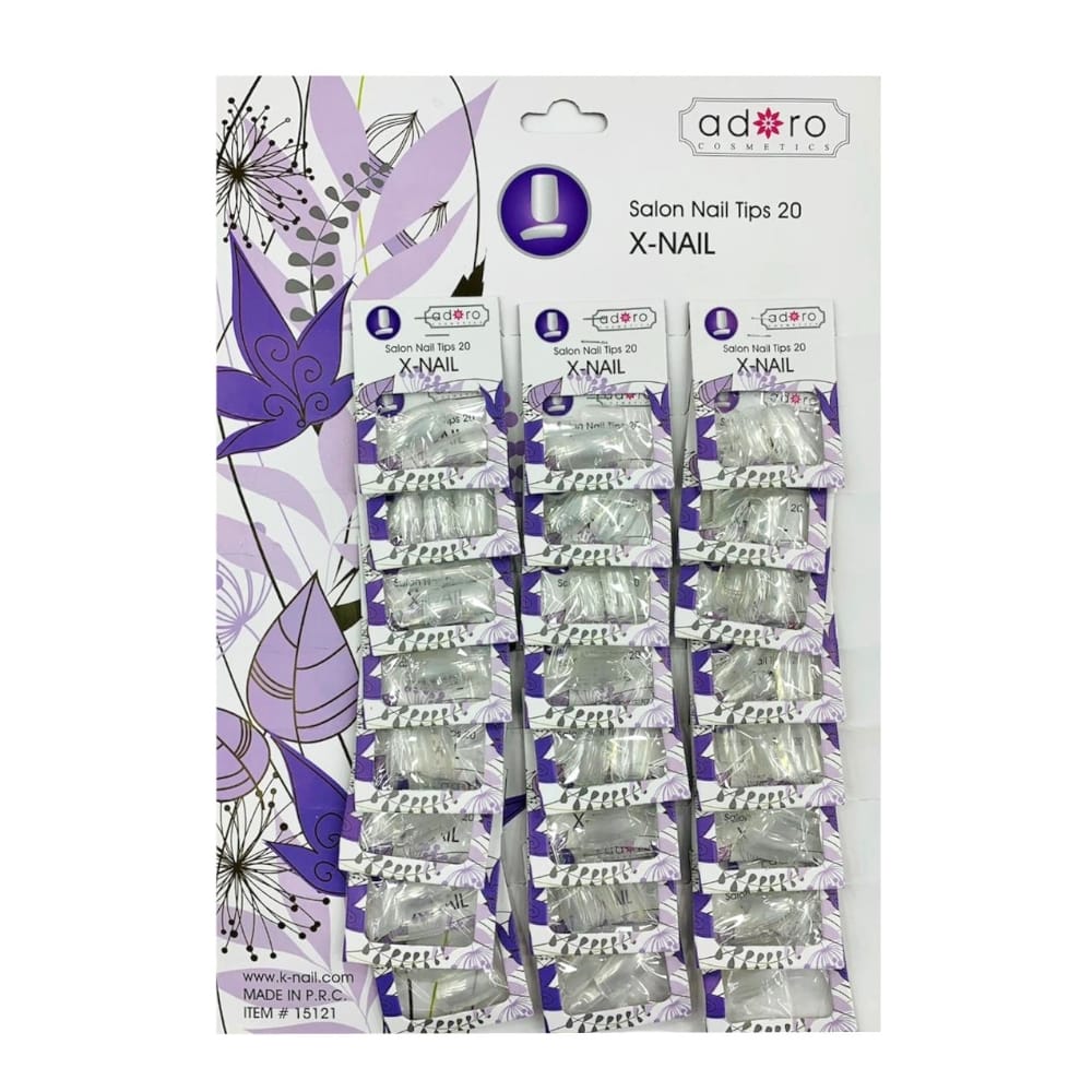 UÑAS X-NAIL TRANSPARENTE CORTA COMPLETA X24pq