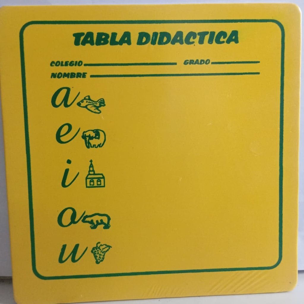 TABLA DIDACTICA PARA PUNZAR Y ACRILICA