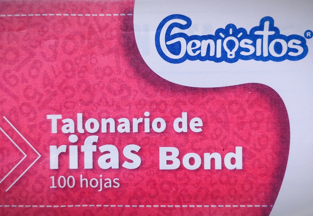 TALONARIO RIFA BOND PEQUEÑO x 100hojas