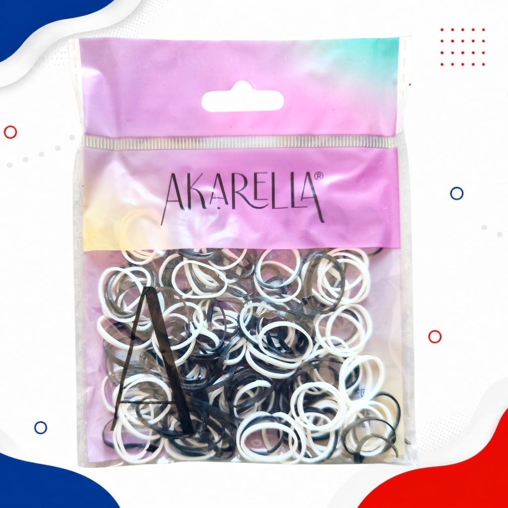AKARELLA CAUCHO BLANCO Y NEGRO x12und