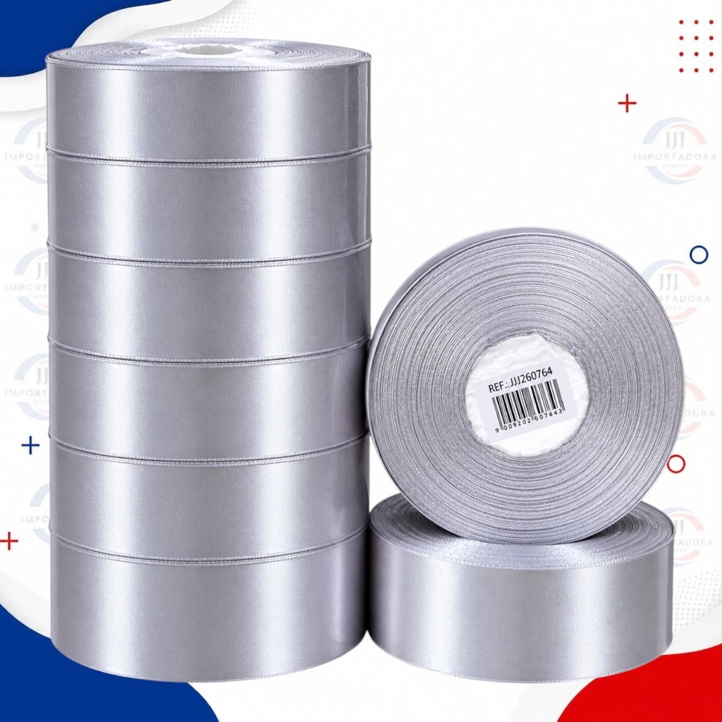 CINTA TELA 4" ANCHA PLATEADA