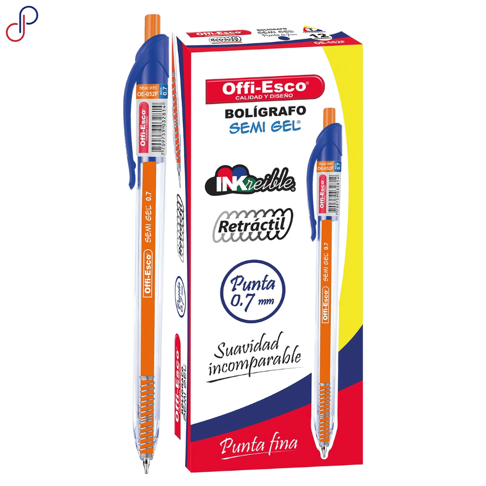OFFI-ESCO LAPICERO RETRACTIL AZUL