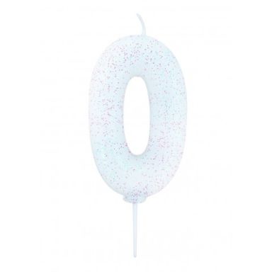 VELA NUMERO BLANCO 0