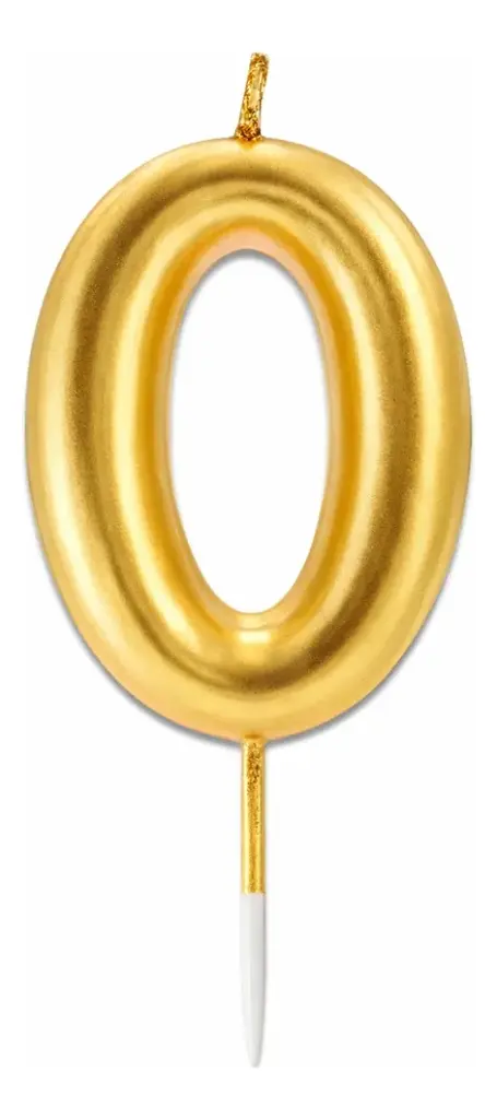 VELA NUMERO DORADO 0