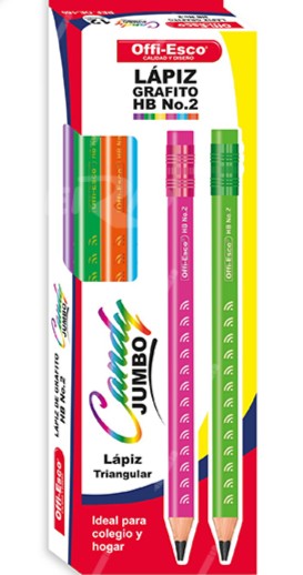 OFFI-ESCO LAPIZ CANDY JUMBO X12und 
