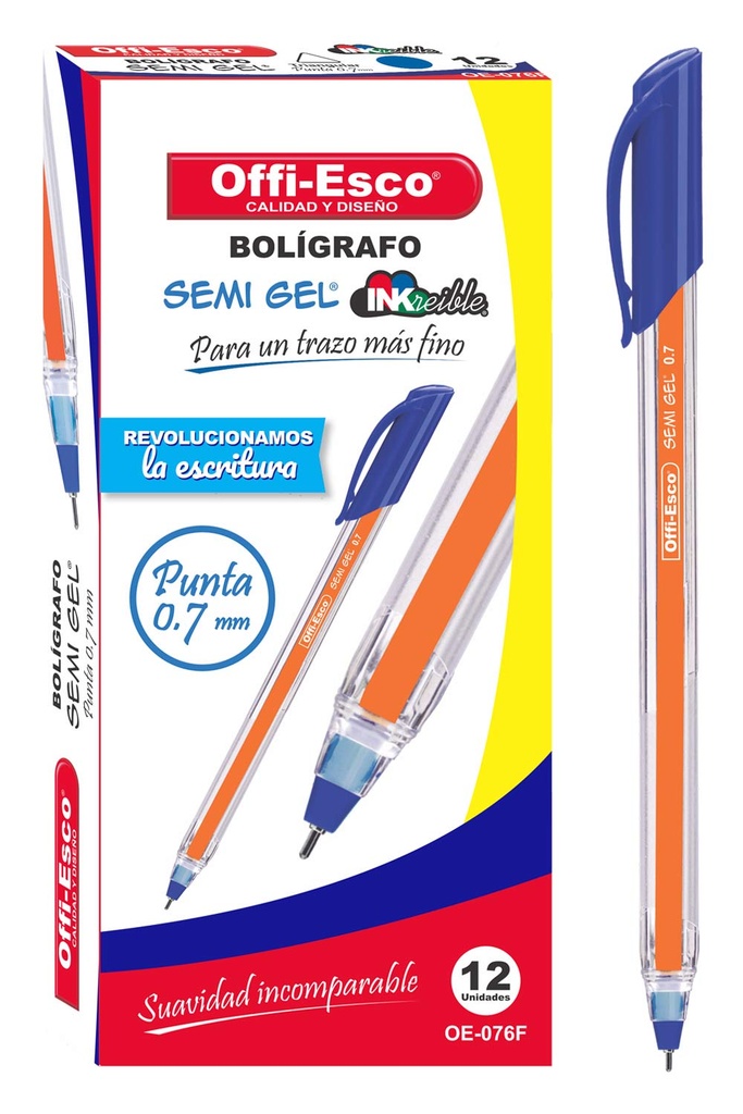 OFFI-ESCO LAPICERO TRAZO FINO 0.7mm X12und NEGRO 