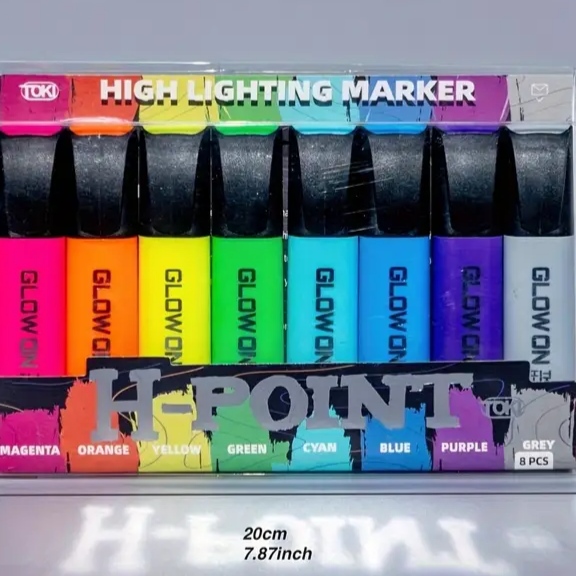 RESALTADOR GLOW ON H-POINT NEON X8und