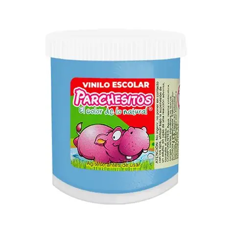 PARCHESITOS VINILO AZUL CELESTE X82G 