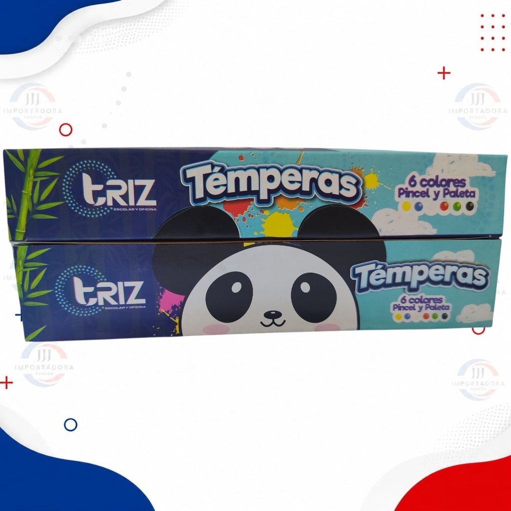 TEMPERA TRIZ CAJA X6 COLORES 