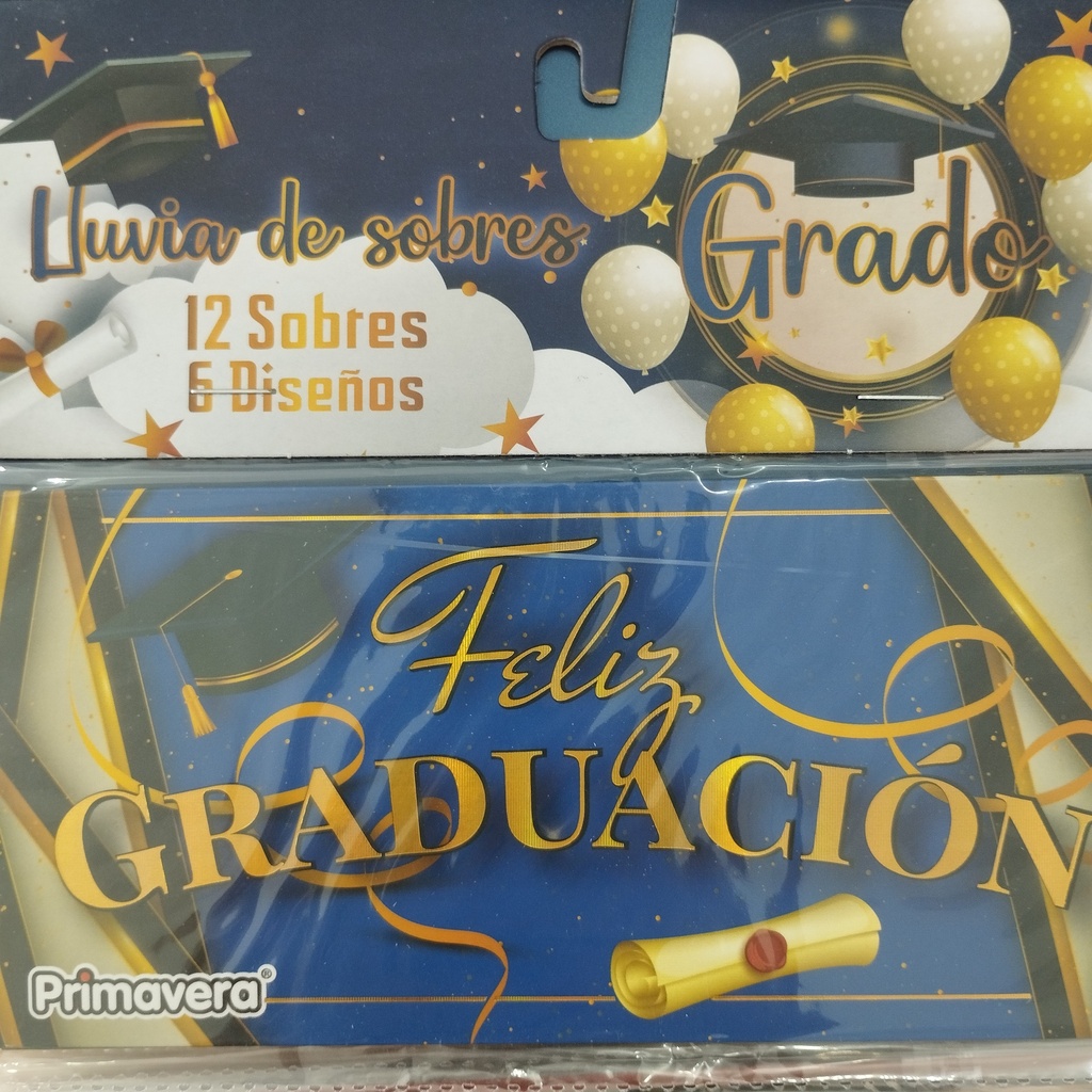 PRIMAVERA LLUVIA DE SOBRES GRADUACION X12und