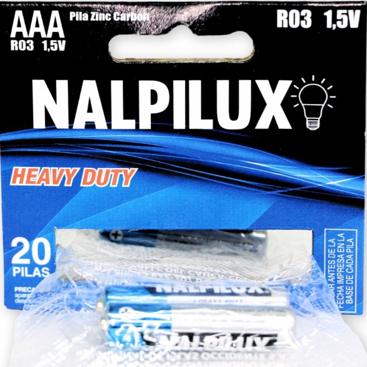 NALPILUX PILA TIRA AA X10PARES 