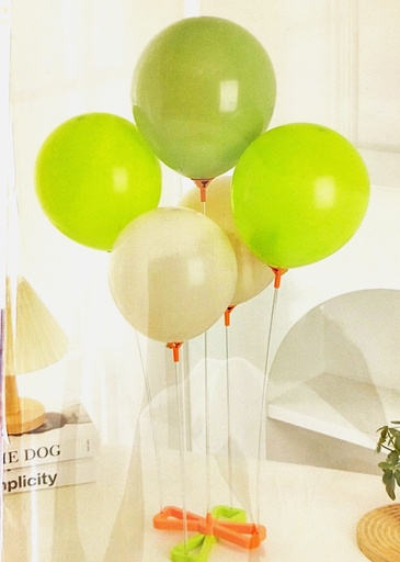 [JJJ253217] PORTA GLOBOS PLASTICO  EN FORMA DE FLOR 