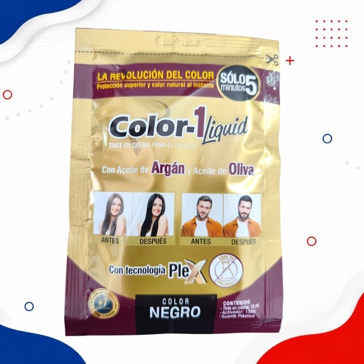 COLOR 1 TINTE LIQUIDO SOBRE NEGRO X30ml