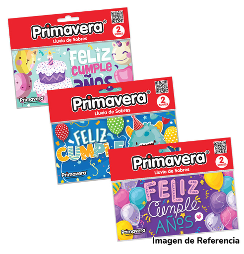 PRIMAVERA LLUVIA DE SOBRES FELIZ CUMPLE X12und