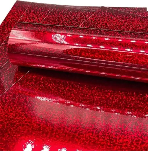 PAPEL HOLOGRAMADO 50*70CM PQX5und ROJO  