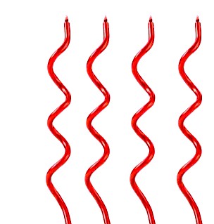 [JJJ251602] VELA CURVA METALIZADA X 12 PCS ROJO