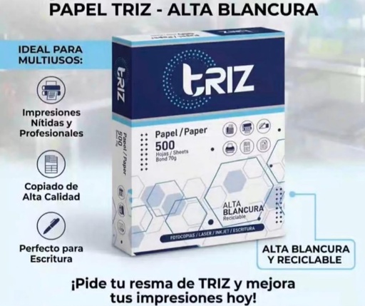 RESMA CARTA TRIZ X500hj