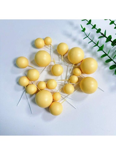 [JJJ253170] BOLAS DECORATIVAS PARA PASTEL AMARILLA