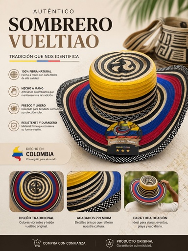 SOMBRERO COLOMBIA VUELTIAO