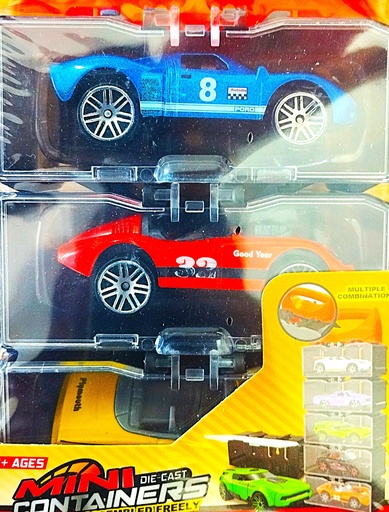 [JJJ251572 CB010] CARROS LUJO CON GARAJE X3PCS 