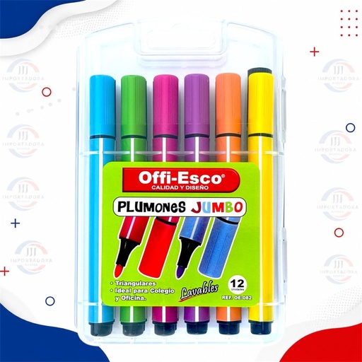 [OE-082] OFFI-ESCO  PLUMONES JUMBO x12und 